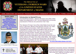 web site design for maine veterans of foreign wars
